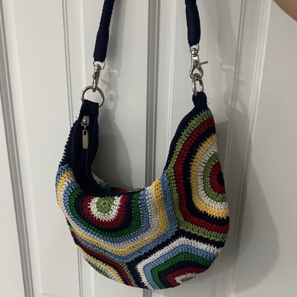 Multicolor Crochet Hobo Bag